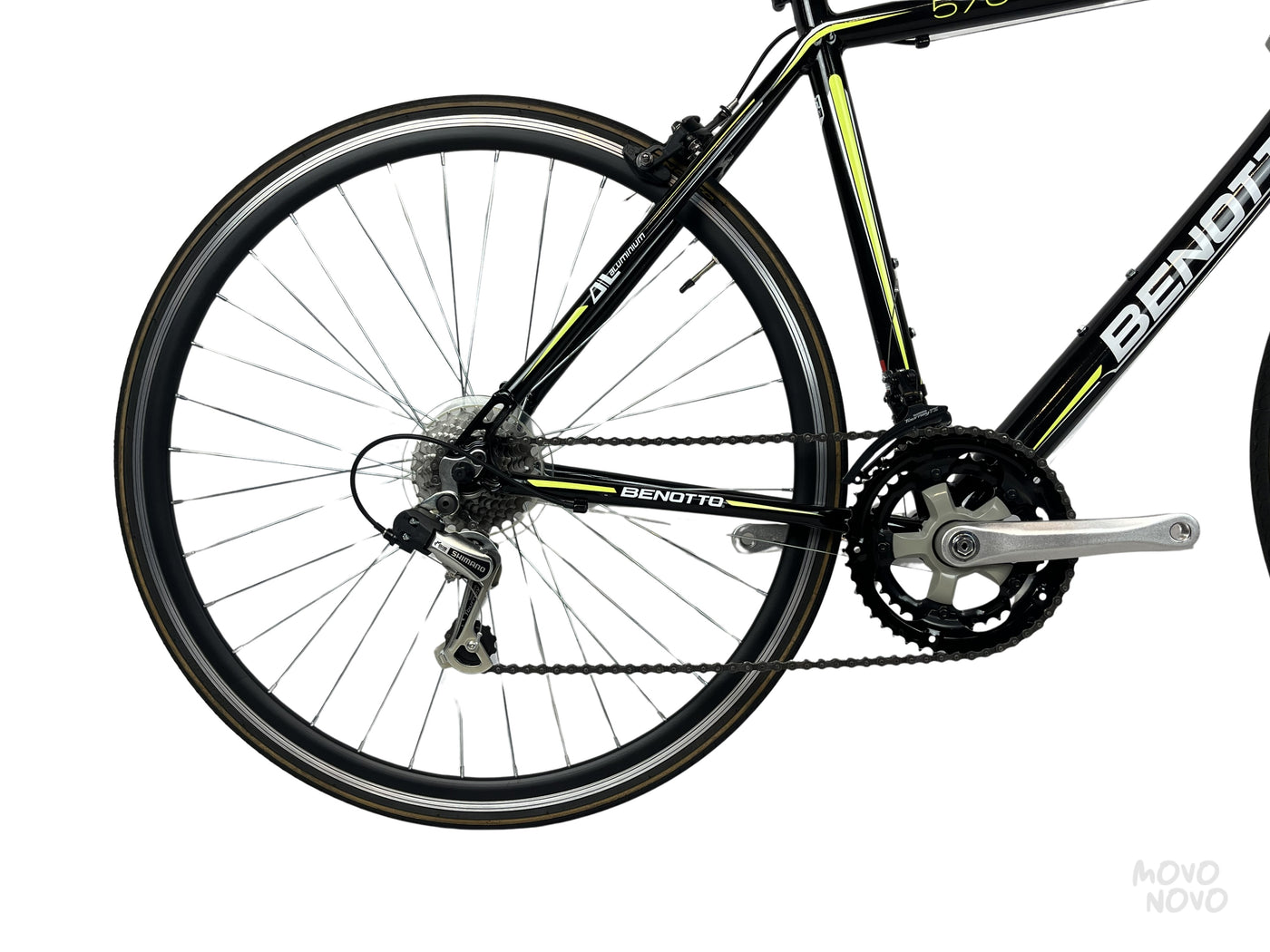 Bennotto Ruta 570 R700 14V. Shimano TY18 Frenos Carrera Aluminio Negro/Amarillo 2024 - 51